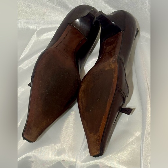 Prada Brown Leather Heels - Picture 3 of 5